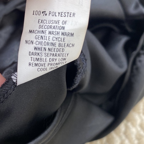 VINTAGE 80s 90s LUCIE ANN Black Silky Satin Pleated Lingerie Cami Tank Top 2X - Picture 5 of 6